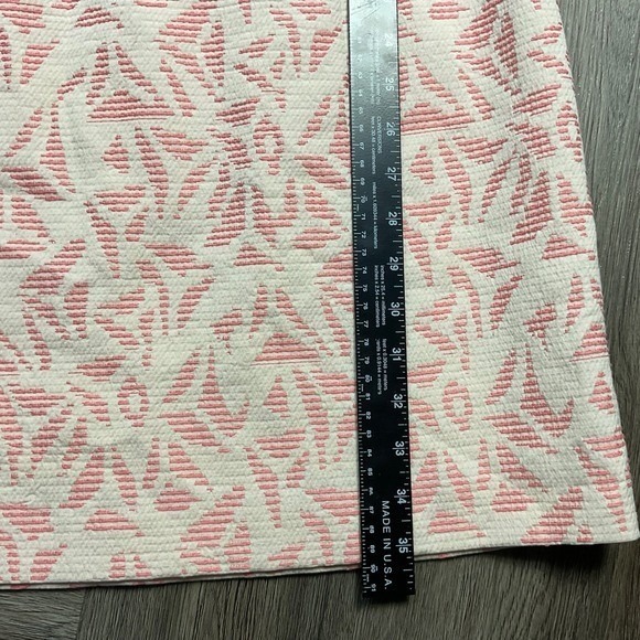 Ann Taylor Petite Dress Womens 10P Pink Cream Brocade Sleeveless Bow Regencycore - Picture 8 of 8